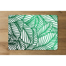 Green Biophilic design with natural analogues texture (Placemat & Coaster Set) / Default Title