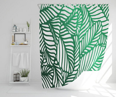 Green Biophilic design with natural analogues texture (Shower Curtain) / Default Title Price Comparisons | Compare The Build