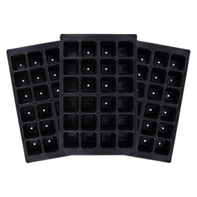 Green Blade - 24 Cell Seed Trays - Black - Pack of 3