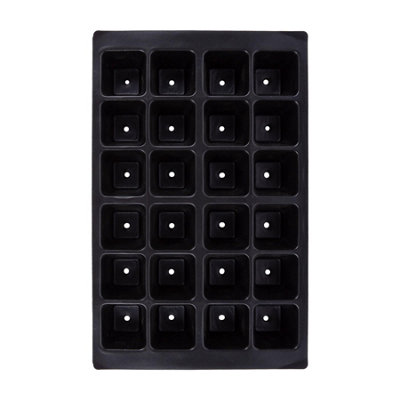 Green Blade - 24 Cell Seed Trays - Black - Pack of 3