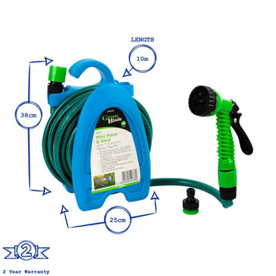Green Blade - Mini Hose with Spray Gun - 10m - Green