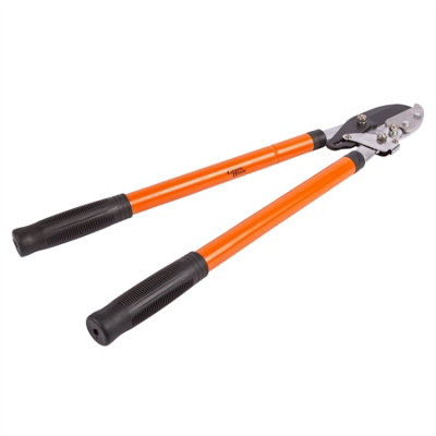 Green Blade Telescopic Carbon Steel Ratchet Loppers - 63.5-96.5cm - Red