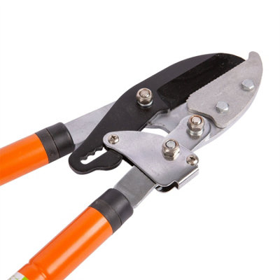 Green Blade - Telescopic Carbon Steel Ratchet Loppers - 63.5-96.5cm - Red