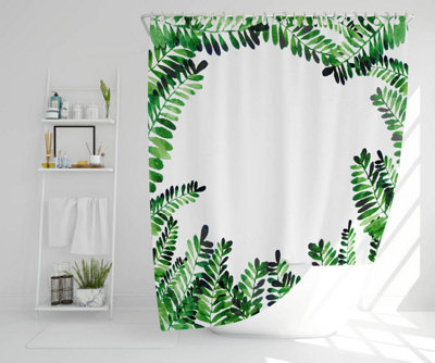 Green Botanical Leaves (Shower Curtain) / Default Title Price Comparisons | Compare The Build