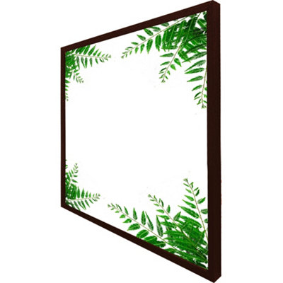 Green botanicals (Picutre Frame) / 24x24" / White