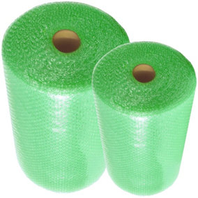Green Bubble Wrap Roll 500mm x 25m Cushioning Wrap for Moving House, Fragile Items, Shipping & Storage