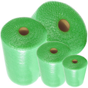 Green Bubble Wrap Roll 750mm x 100m Cushioning Wrap for Moving House, Fragile Items, Shipping & Storage