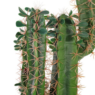 Green Cactus Artificial Plant in Black Pot 150 cm