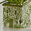 Green Ceramic Flower Pot Planter Rustic House Planter Indoor Succulent Cacti Herb Pot Planter