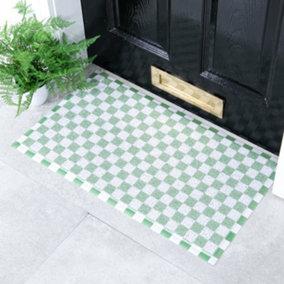 Green Check Doormat (70 x 40cm)