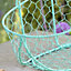 Green Chicken Wire Indoor Kitchen Storage Basket Trug Vegetable Basket Gift Idea