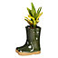 Green Children Wellington Outdoor Boot Ceramic Flower Pot Garden Planter Pot Gift for Gardeners