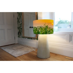 green corn field in agricultural garden and light shines sunset (Ceiling & Lamp Shade) / 25cm x 22cm / Ceiling Shade