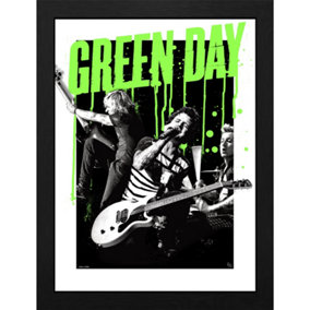 Green Day Live 30 x 40cm Framed Collector Print