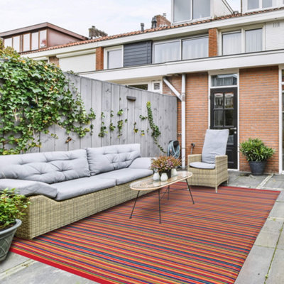 Green Decore 240 x 300 cm Weaver Multi Red Reversible Plastic