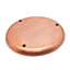 Green Decore Circular Hammered Copper Aluminum Tray 32 CM Round