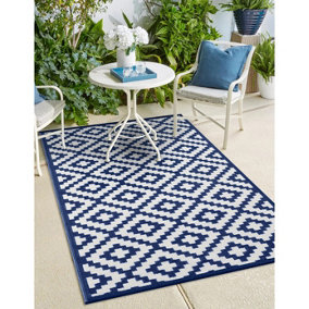 Valiant Geometric Outdoor Patio and Decking Rug - 12ft x 9ft (3.6