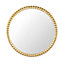Green Decore Paragon Brass Decorative Wall Mirror For Hallway, Living Room & Dressing Room, Metal Frame, Brass, 61cm Round