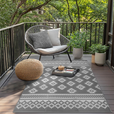 Green Decore Reversible Recycled Plastic Camping and Picnic Rugs Riffle ...