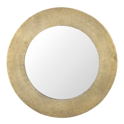 Antique makeup vanity with round shop mirror