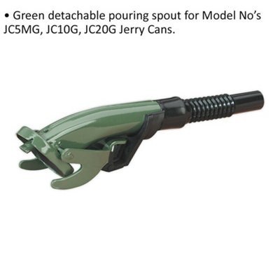 Green Detachable Pouring Spout for ys05049 ys05029 & ys05039 Unleaded Jerry Cans