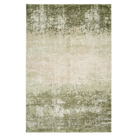 Green Distressed Abstract Bedroom Living Area Rug 120x170cm