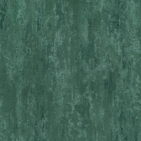 Green Distressed Industrial Wallpaper AS Creation Textured Metallic Effect Vinyl