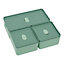 Green Dual Layer Plastic Bento Lunch Box with Cutlery