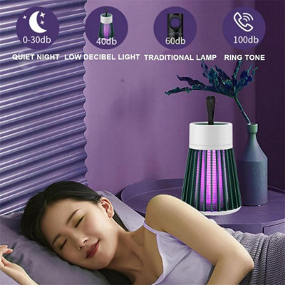 Green Electric Fly & Mosquito Zapper - USB Rechargeable Bug Killer Lamp For Indoor/Outdoor Use 6 thumbnail image