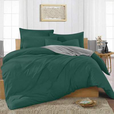 Green Emerald Duvet Cover Single Double King Super King Size Reversible Plain Dyed Duvets Quilts Covers & Pillowcases Soft Luxury