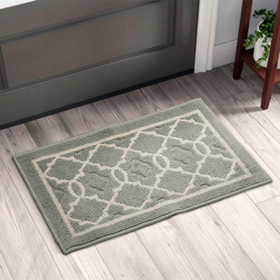 Green European Anti Slip Entryway Doormat 80cm (L) x 50cm (W)