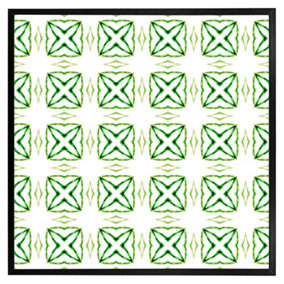 Green extraordinary boho chic summer design (Picutre Frame) / 16x16" / White