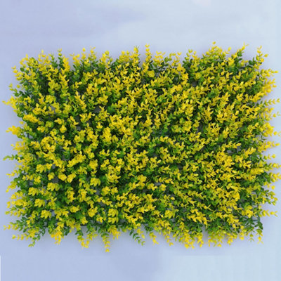 Green Fake Eucalyptus Wall Panel Decorate Plants for Indoor Outdoor 60 x 40 cm