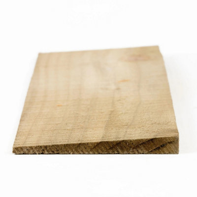 Green Feather Edged Fencing Boards - Pack of 10 (L)150cm/60inches x (W)125mm/5inches x (T)11mm Pressure Treated - 6