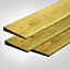 Green Feather Edged Fencing Boards - Pack of 10 (L)150cm/60inches x (W)150mm/6inches x (T)11mm Pressure Treated
