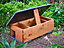 Green Feathers Handmade Wooden Hedgehog Feeding Station - H24 x W36 x L70 cm