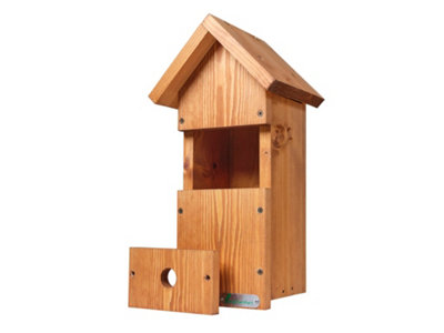Green Feathers Large Handmade Wooden Bird Box - H47 xW25 x L19 cm