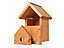 Green Feathers Small Handmade Wooden Bird Box - H34 x W25 x L19 cm