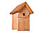 Green Feathers Small Handmade Wooden Bird Box - H34 x W25 x L19 cm