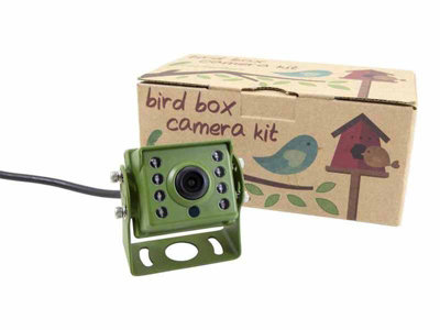 Green Feathers Waterproof 2MP HD Wired Bird Box Camera & Cable Kit