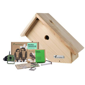 Green Feathers WiFi Full HD Camera and Side View Bird Box Complete Pack