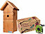 Green Feathers Wired Network 1080p HD Camera and Large Wooden Bird Box Starter Pack