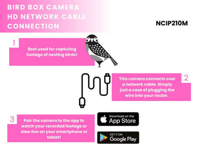 Green Feathers Wired Network 1080p HD Camera and Large Wooden Bird Box Starter Pack - 9