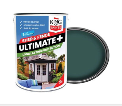 Green Fence Paint for all exterior woods king of Paints 5Litres