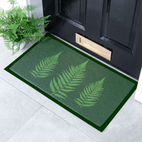 Green Fern Indoor & Outdoor Doormat - 70x40cm