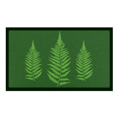 Green Fern Indoor & Outdoor Doormat - 70x40cm