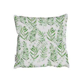 Green Fern Watercolour Outdoor Cushion / 60cm x 60cm