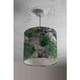 Green Flowers (Ceiling & Lamp Shade) / 45cm x 26cm / Ceiling Shade