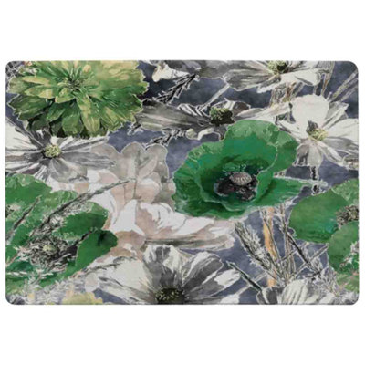 Green Flowers Special Soft Home Rug