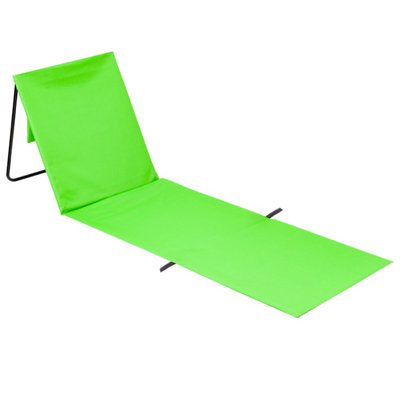 Green Folding Sun Lounger Mat - Beach Fun